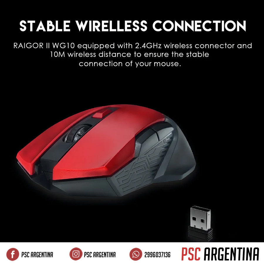 Mouse R Ii Inalambrico Mouse gamer Inalambrico Raigor II WG10 Gris en PSC PlayStation Center ...